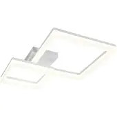 TRIO LED, plafonnier, métal, blanc mat, SMD, L 62 cm