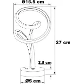 LumenXL Lampe de table design à variateur Silke - chrome