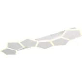 TRIO -Leuchten : Plafonnier LED ZAYA, dimensions 99 x 4,50 x 39,50 cm, couleur blanche