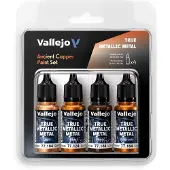 Wittmax Set De Peintures Métalliques True Metallic Métal Cuivre Antique, 4 Flacons-