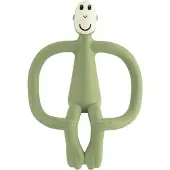 Matchstick Monkey Teething Toy and Gel Applicator jouet de dentition avec brosse 2 en 1 Olive 1 pcs