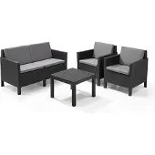 Keter Chicago 3+1 Graphit Gartenmöbelset