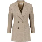 Vulto Blazer 'Silk Bouclé Jacket' beige