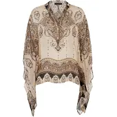 Ana alcazar Chemisier 'Dovia' beige / marron / brocart / noir