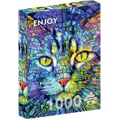 Enjoy Puzzle DÉCOUVREZ le puzzle « Fiona, une chatte en vitrail » (1 000 pièces)