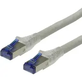 Roline - Câble de raccordement - RJ-45 (M) - RJ-45 (M) - 90 m - SFTP, PiMF - CAT 6a - serti, solide, lisse, sans halogène - Gris (21.15.0879)
