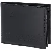 OXMOX Cuir porte-monnaie Leather Querscheinbörse Jumping Jack Embossed Black noir