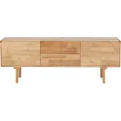 Ebuy24 Skärhamn meuble tV 2 portes, 2 tiroirs naturel.