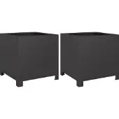vidaXL Jardinières 2 pcs noir 40x40x40 cm acier