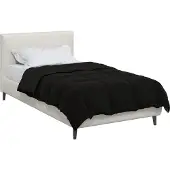 vidaXL Couverture d'été rembourrée noire 155 x 220 cm en microfibre