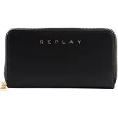 Replay porte-monnaie Zip Around Wallet Black noir