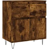 vidaXL Sideboard chêne fumé 60x35x70 cm bois composite