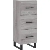 vidaXL Sideboard Gris Sonoma 34,5x34x90 cm Matériau dérivé du bois