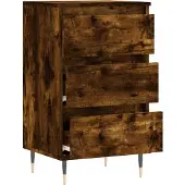 vidaXL Sideboard chêne fumé 40x35x70 cm bois composite