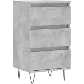 vidaXL Sideboard gris béton 40x35x70 cm Bois composite