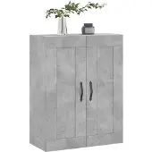 vidaXL Armoire murale gris béton 69,5x34x90 cm Bois composite