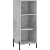 vidaXL Sideboard gris béton 34,5x32,5x90 cm Bois composite