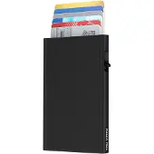Tru Virtu Unisexe, Portefeuille, Porte-cartes "Click & Slide, Noir