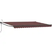 vidaXL Store électrique rétractable marron 5 x 3 m