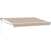 vidaXL , store enrouleur rétractable, beige, 3,5 x 2 m, polyester et métal