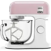 Kenwood KMX754APP, Robot de cuisine sur socle, Rose clair, Fonctionnalités : battre, mélanger, fouetter, pétrir, Capacité : 5 litres, Contrôle rotatif, Corps en métal