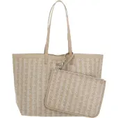 Lacoste sac shopper sac à épaule Zel Shopping Bag Mono Irish Cream Laponie beige