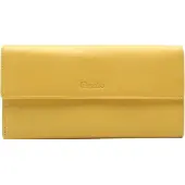 Esquire Cuir porte-monnaie Viktoria Ladies Long Wallet Yellow jaune