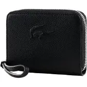 Lacoste Cuir porte-monnaie City Court Zip Coin Wallet Noir