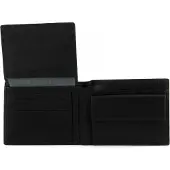 Esquire Cuir porte-monnaie Logo Bifold Wallet Black noir