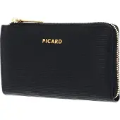 PICARD Cuir porte-monnaie Calais 1 Wallet Schwarz noir