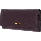 PICARD Cuir porte-monnaie Calais 1 Flap Wallet Vino pourpre