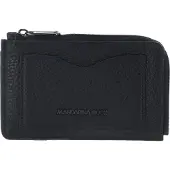 Mandarina Duck Mellow Leather Cc Holder 2 Woman Wallet Noir Femme