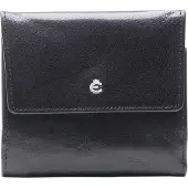 Esquire boîte viennoise porte-monnaie Toscana Leather Wallet Black noir