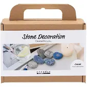 Creativ Company Mini coffret Hobbies Décoration en pierre Bleu