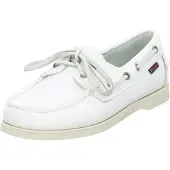 Sebago pour femme. 7000530 Mocassins en cuir Portland blanc (39), Plat, Lacets, Casuel