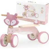 Polar B Viga Polarb Porteur Renard en Bois avec Roues Souples