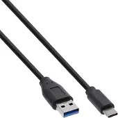 InLine Câble USB 3.2 Gen.1x2, USB-C prise à A prise, noir, 2m