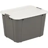 BranQ Bac de rangement Velur 30 L gris