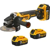 DeWalt DCG405P3 Set Meuleuse 18V Li-Ion (3x Batterie 5.0Ah) En TSTAK - 125mm - Moteur Brushless