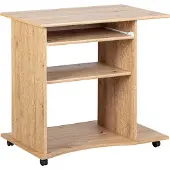 Inter Link Bureau sur roulettes pour ordinateur Janus 80cm - chêne artisan