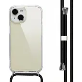 IMoshion Coque arrière Transparente avec cordon Apple iPhone 15 - Noir