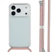 IMoshion Coque arrière Transparente avec cordon Apple iPhone 17 Pro - Rose Doré