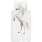 Snurk Housse de couette enfant licorne en coton bio 160TC
