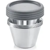 Tescoma Moules à panna cotta, Moule à gâteau, Argent