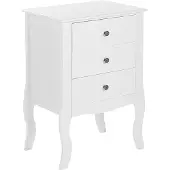 Beliani Table De Chevet Blanc Lane