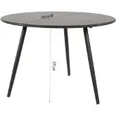 Lesli Living Table d'appoint Rafael 45x35 cm Noir