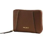 PICARD porte-monnaie Chic Way 1 Zip Around Wallet Cognac brun