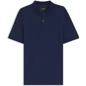 BOSS Polo Regular en jacquard de coton et de soie