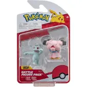 Pokémon Set de figurines de combat Pokémon Figuren 2er-Pack Machollo, Snubbull