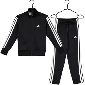 Adidas Essentials 3 Stripes Climacool Tracksuit Noir 7-8 Years Enfants